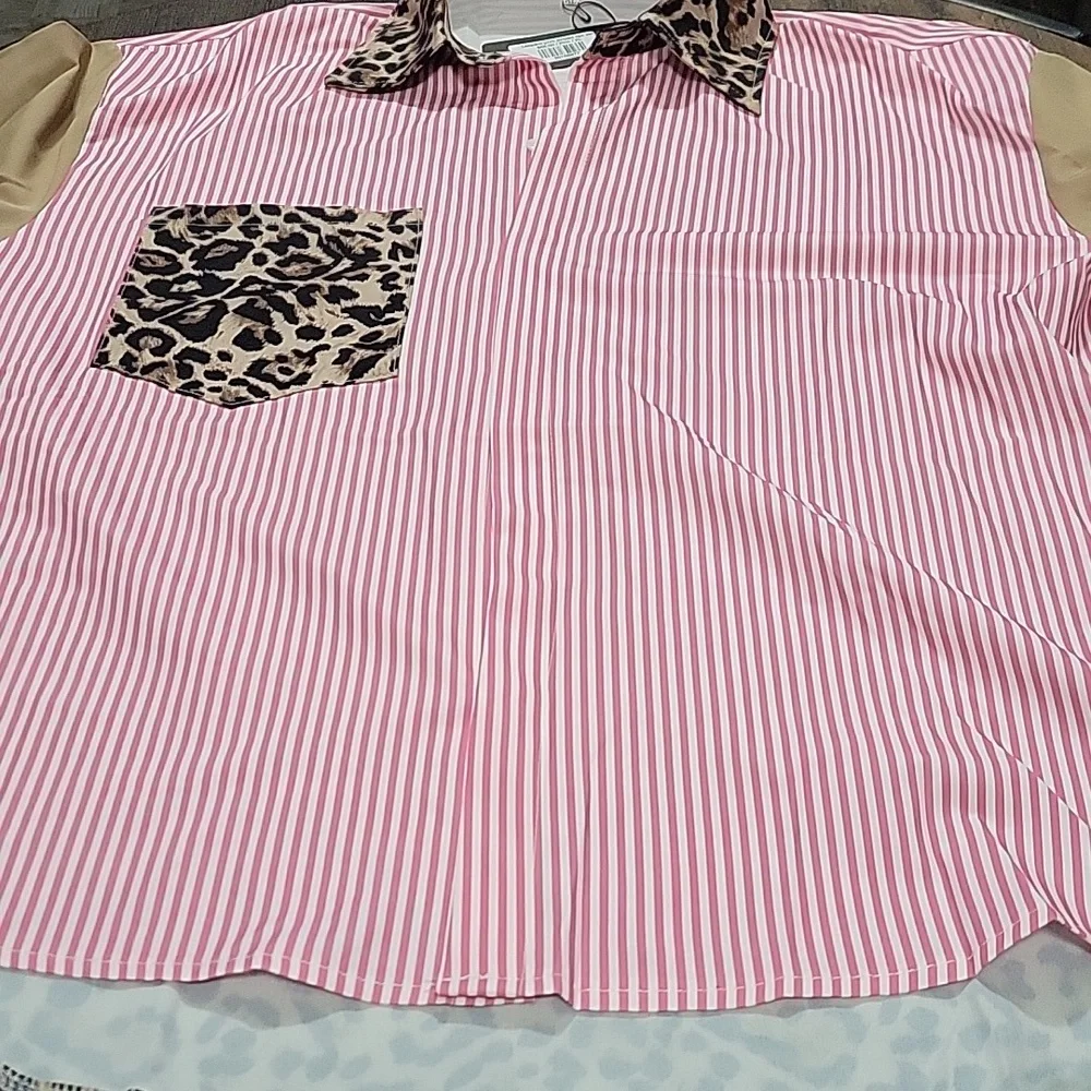 NWT Boutique 2 Piece Pink & Leopard Print Set - Picture 3 of 9